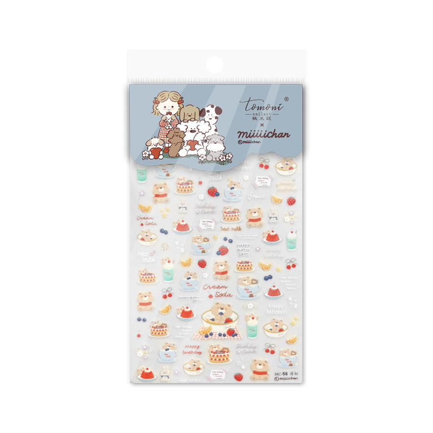 365nails: "Miiiichar Bear Picnic" – nail art stickers