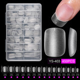 365nails Full-Matte Nail Tips | Multi-Shape Nail Extension Set with Storage Case
