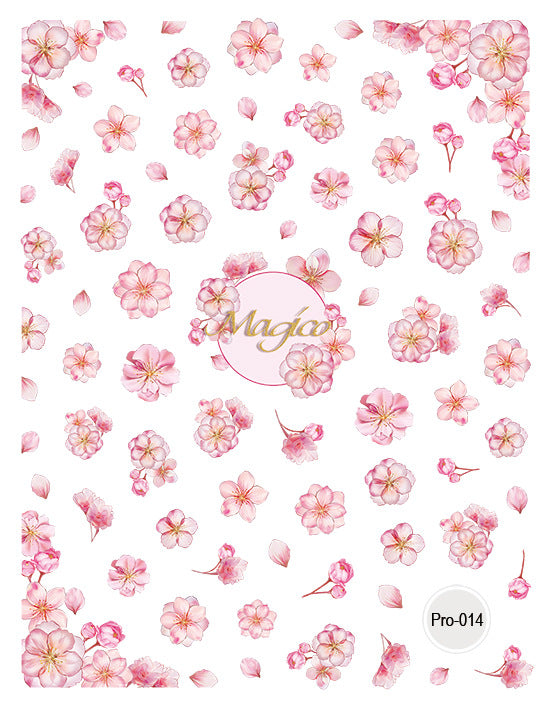 365nails: "Fleur aquarelle rose et violette" – Stickers nail art