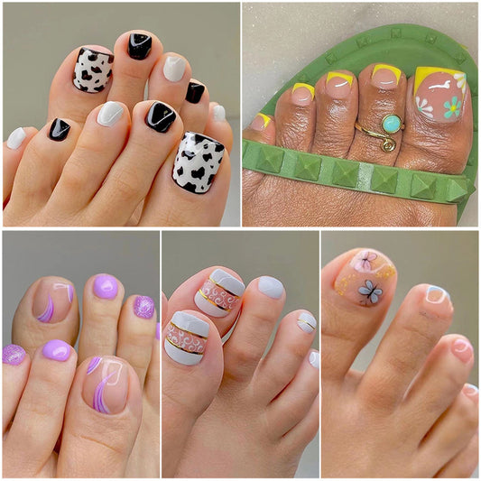 Wear nail manicure toenail patch wholesale collection toenail removable  fake nail false nails｜365nails