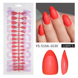 Nail Tips popular French press on nails almond nail short matte removable fake nail 128 pieces bagged nail art