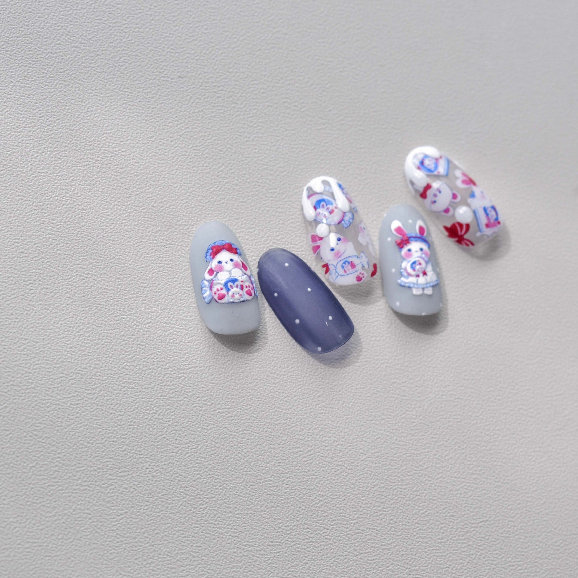 365nails: "Sweet Red Bow Bunny" – nail art stickers