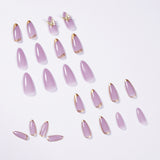 Parche para uñas con diseño de mariposa de Phnom Penh, color morado ahumado, para uñas postizas, removible y con acabado de 365nails