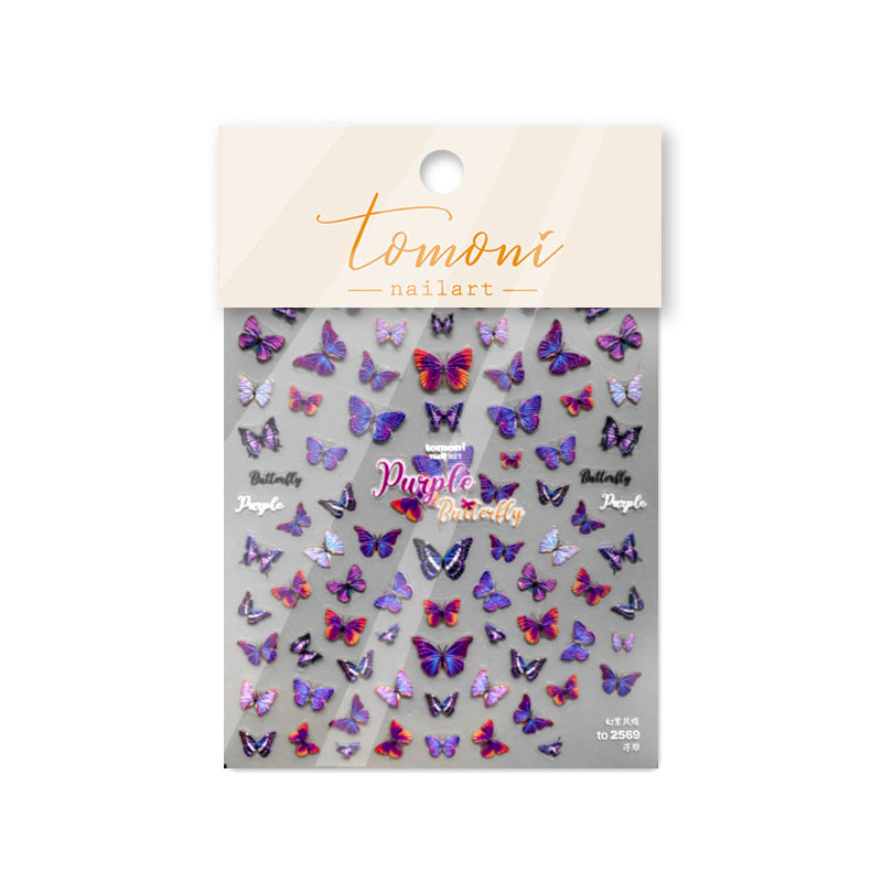 365nails: "Purple Holographic Butterfly" – Nail Art Stickers