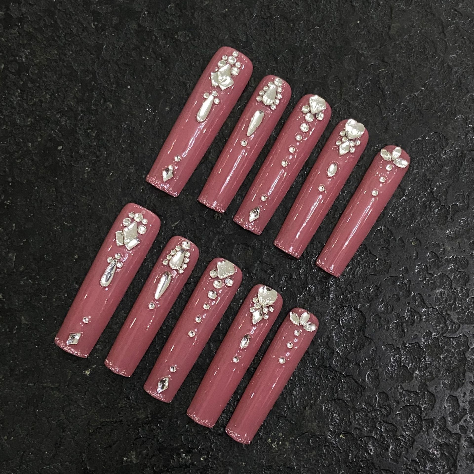 Pure handmade press on nails   nail art fake nails beauty | 365nails