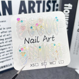 Summer Colorful Candy   Simple Aurora 3D Three-dimensional Relief Handemade press on nails Patch｜365nails