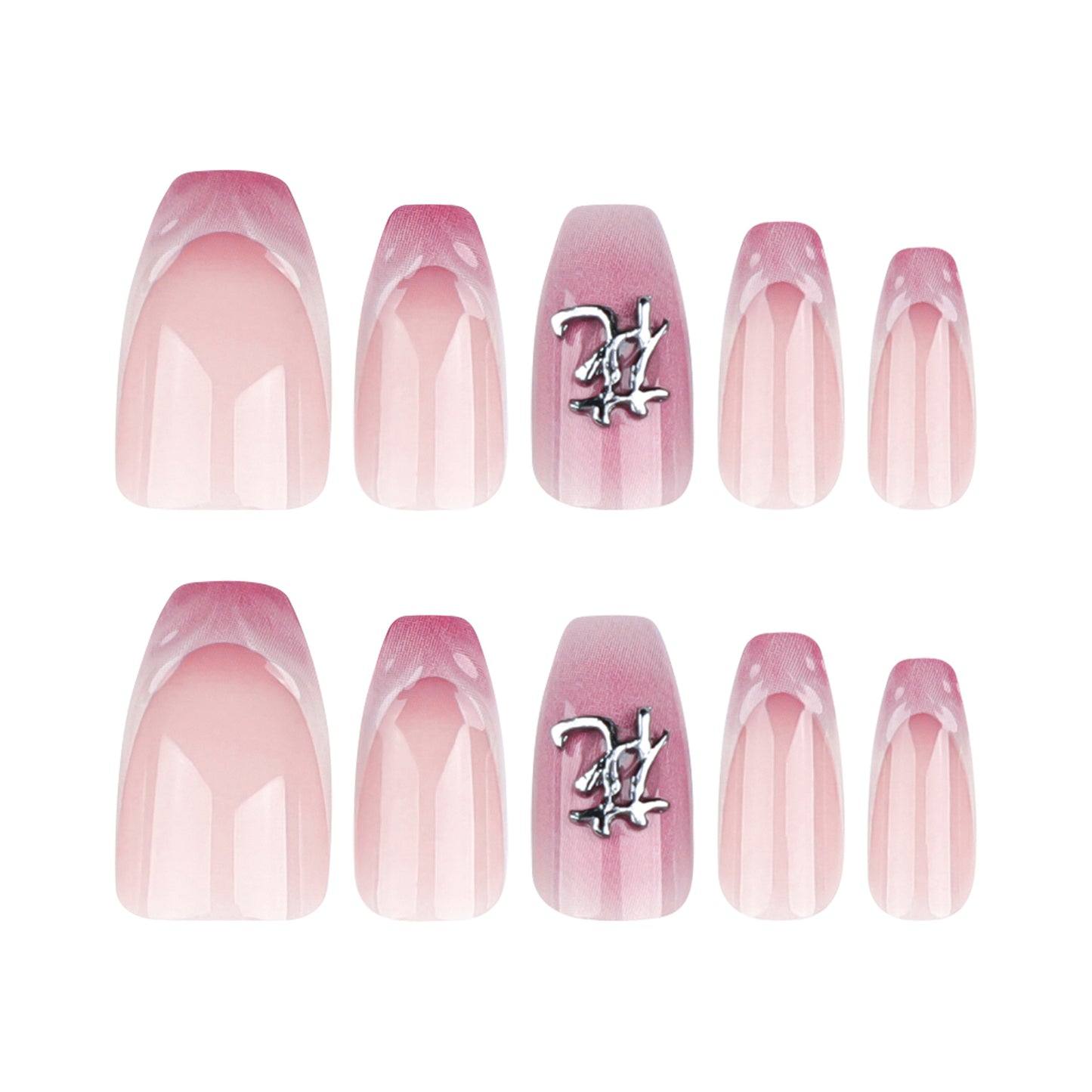 French 3D three-dimensional water drop ripple press on nails blush nail art fake nail Chinese character nail patch nail piece finished product｜365nails