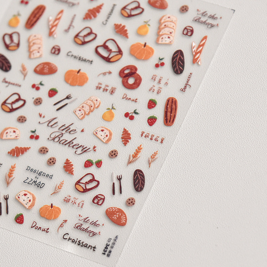 Forest Bunny & Mushroom – Watercolor Nature Nail Art Set
