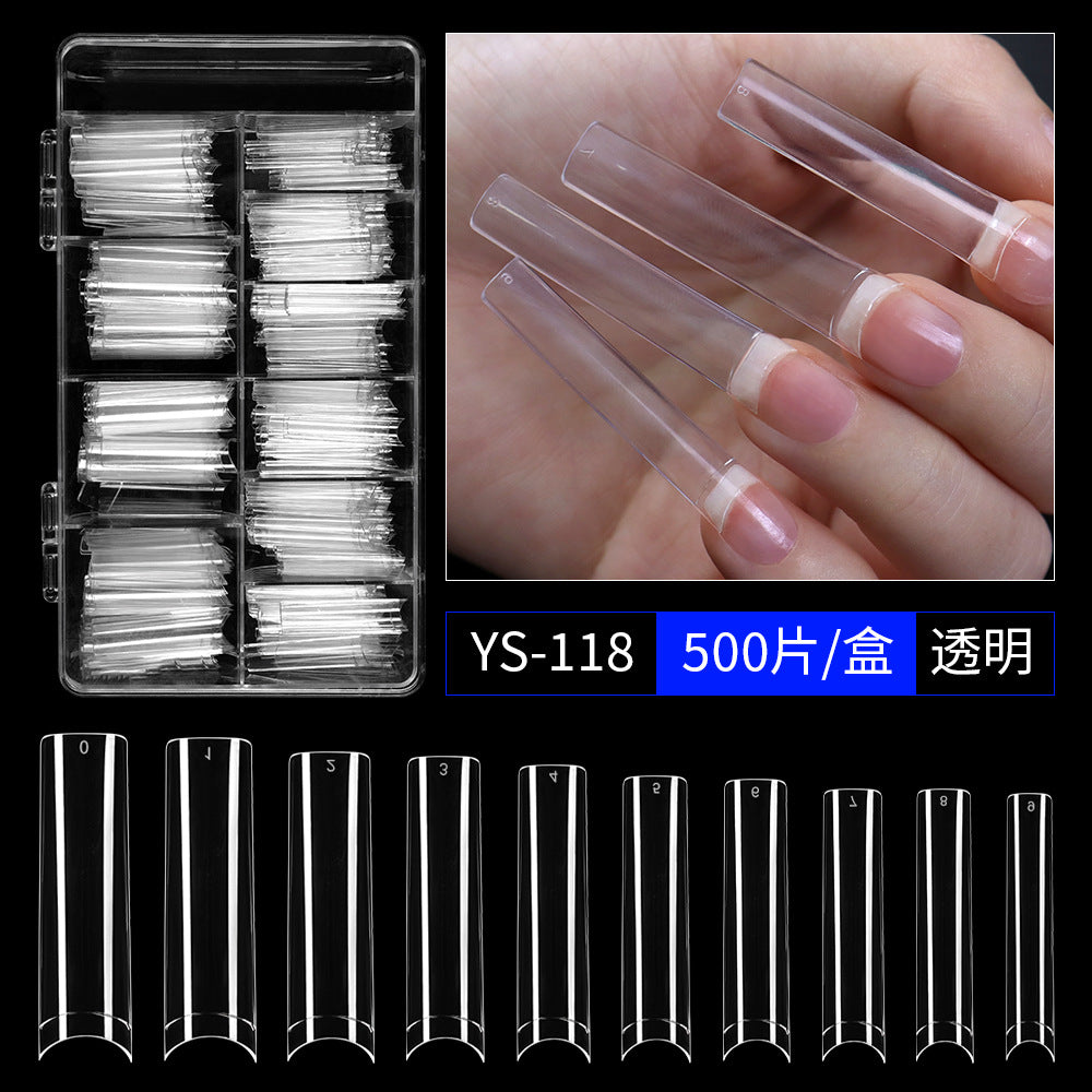 Pro Design Collection: "Half-Cover Tube" – Customizable Half-Cover Tube Nail Tips