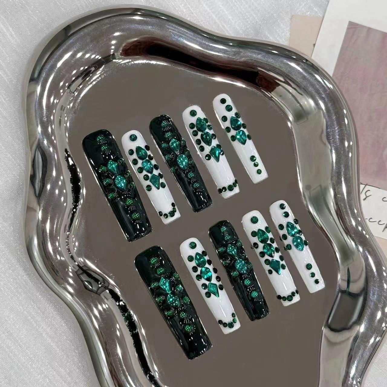 Pure handmade press on nails   nail art fake nails beauty | 365nails