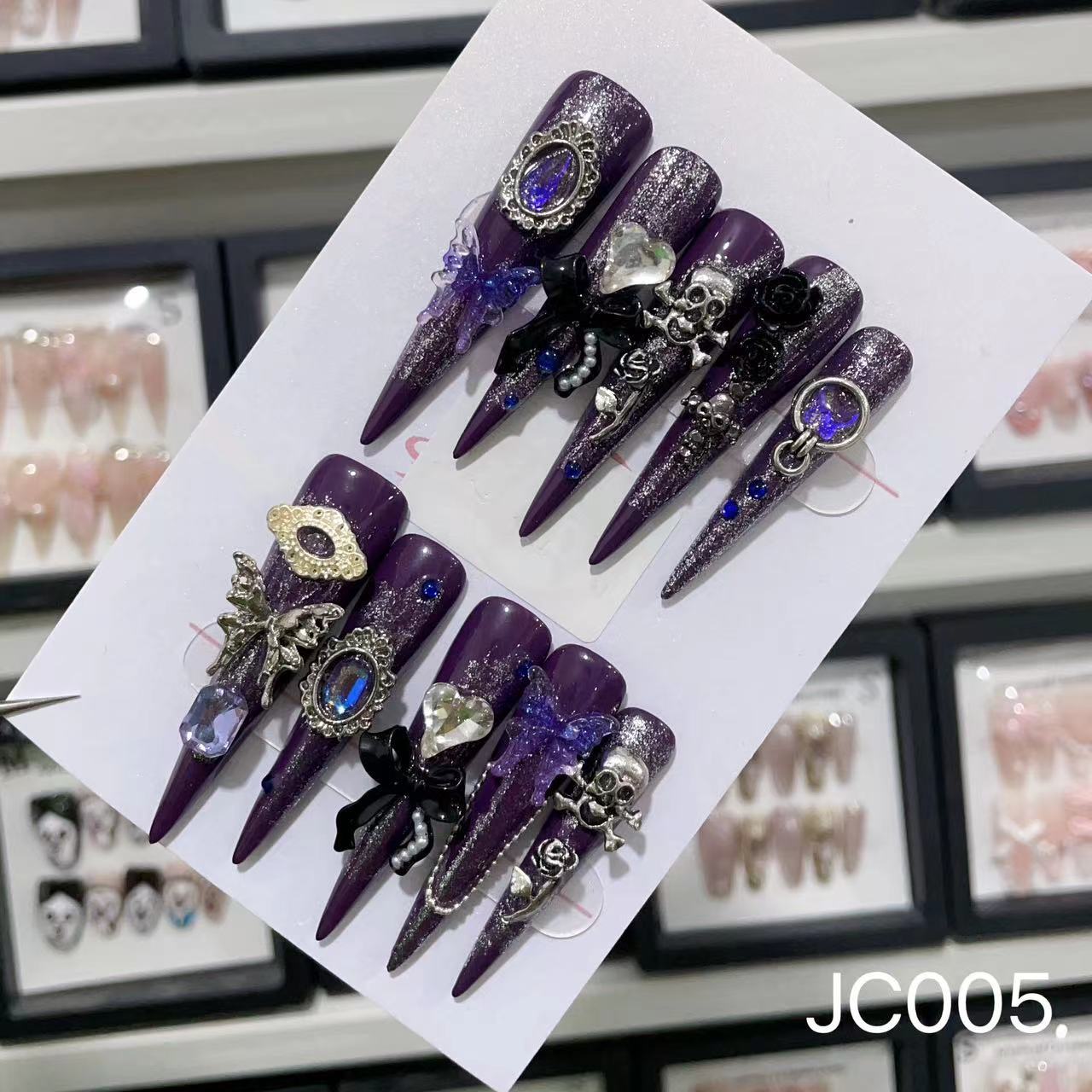 Extra Long 5.5cm Stiletto Press-On Nails Collection | Dozens of Styles | Reusable & Ready to Wear