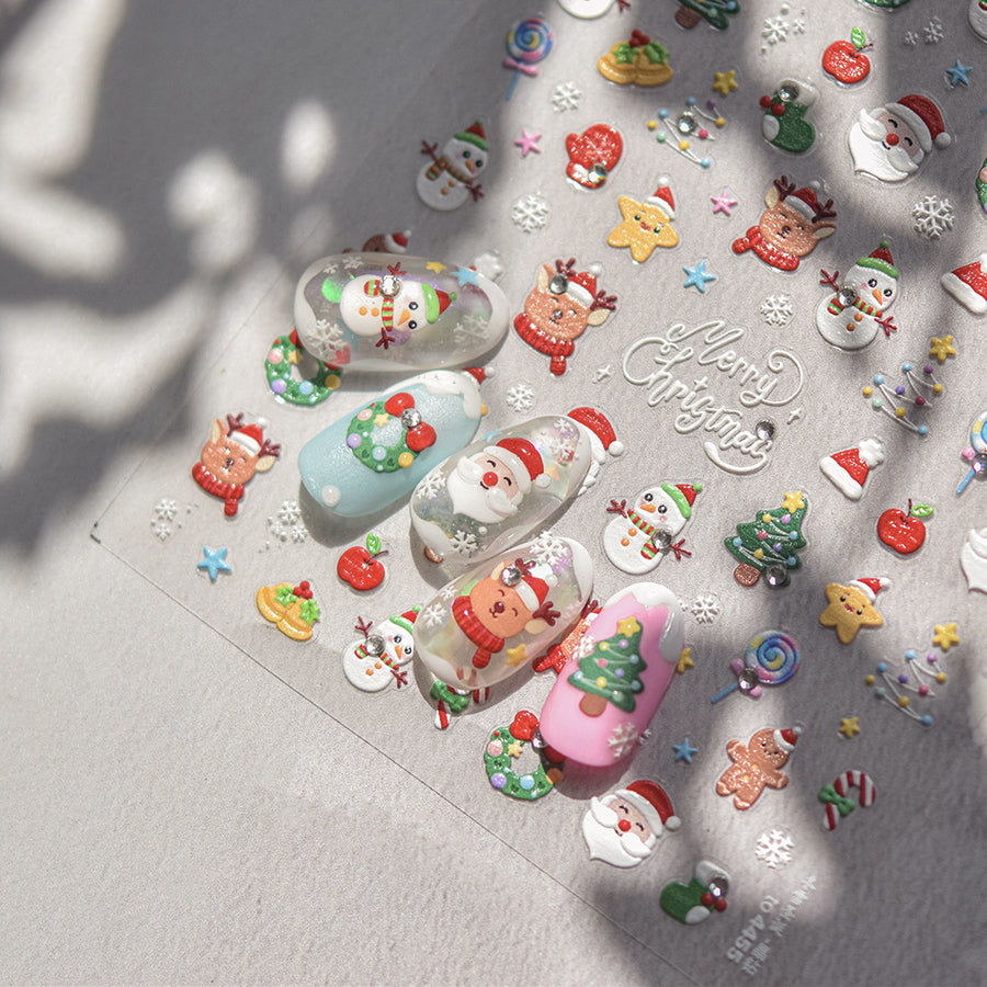365nails: Icônes de Noël mignonnes – stickers pour ongles