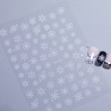 Cross-border Laser Snowflake Nail Art Sticker Flat Hot Silver Christmas Hollow Snowflake Nail Sticker Ornament DH635