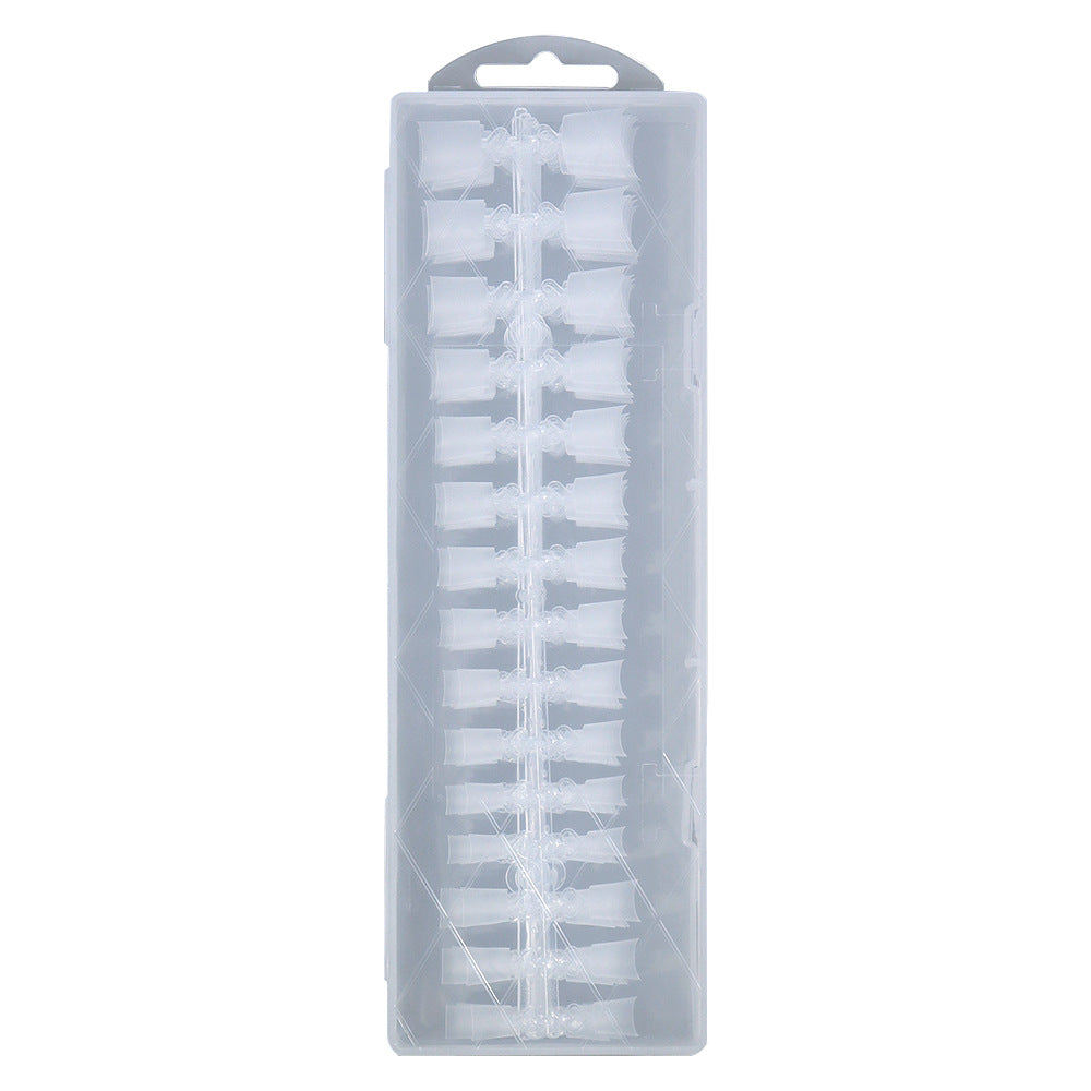 Nail Tips New French matte press on nails pads 240 pieces boxed fake nails short half stickers hand-worn nail pads