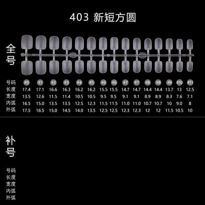 Nail Tips Transparent nail piece wholesale 30 pieces, full number, light and thin, full sticker, trapezoidal non-marking, wear-free patch, frosted nail piece