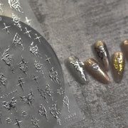 Holographic Butterfly: "Iridescent Fantasy" – 5D Embossed Nail Sticker