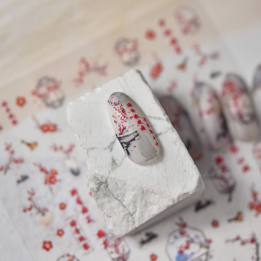 365nails: "중국 매화 풍경" – 네일 아트 스티커