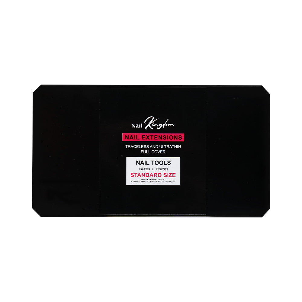 Nail Tips Nail sheet semi-matte transparent short almond nail trapezoidal free grinding full sticker seamless patch fake nail wholesale