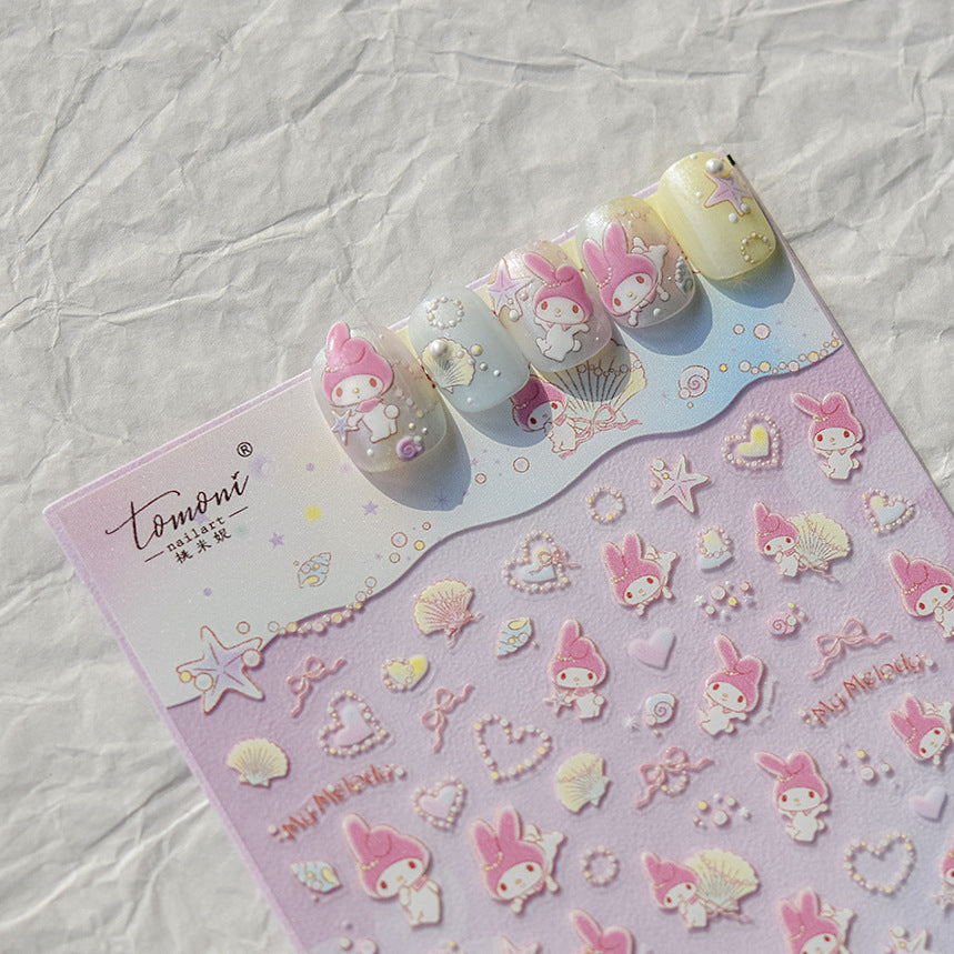 365nails: "마이멜로디 인어의 바다" – 네일 아트 스티커