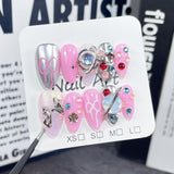 In early autumn,  Barbie Contrasting Colors Aurora Symphony Wearable Handmade False Nails  Nail Patch｜365nails