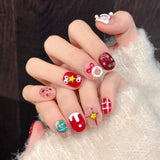 Festive Red Christmas Cute Winter Nails