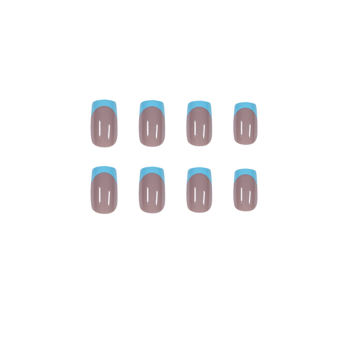 高級藍灰果凍成品穿戴甲（防水、可拆卸）｜365nails