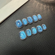 365nails: "Blue Moon Shadow" – Cat Eye Handmade Square Nails
