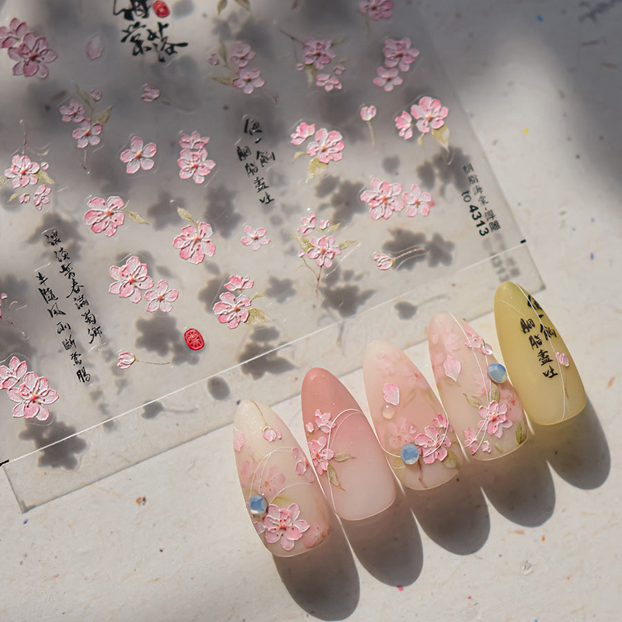 365nails: 「金色菊花中式窗花」 – 美甲貼紙