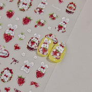 365nails: "Cute Floral Bunny" – nail art stickers