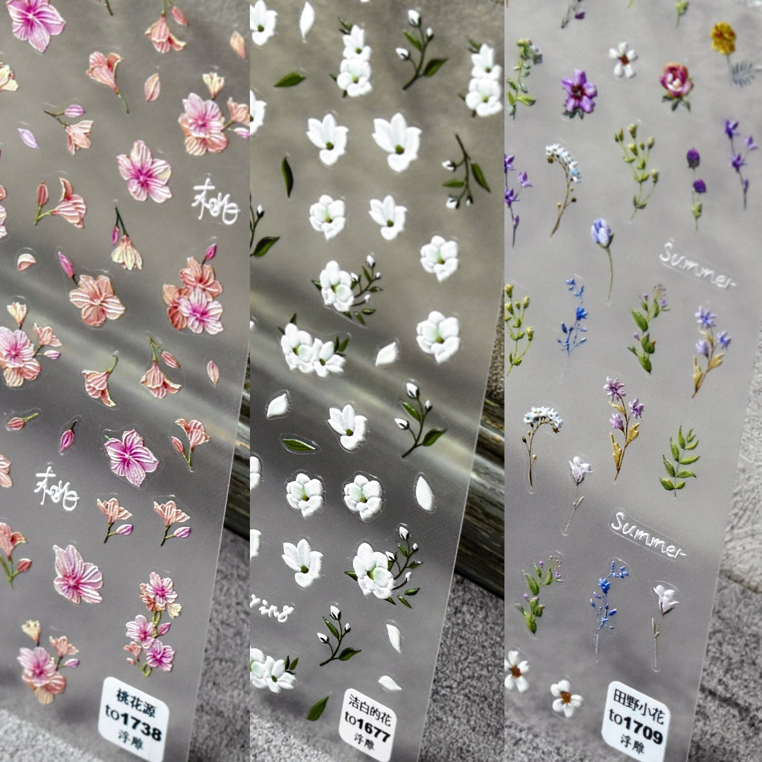 Pure White Spring Blossoms – Delicate Floral Nail Art Set