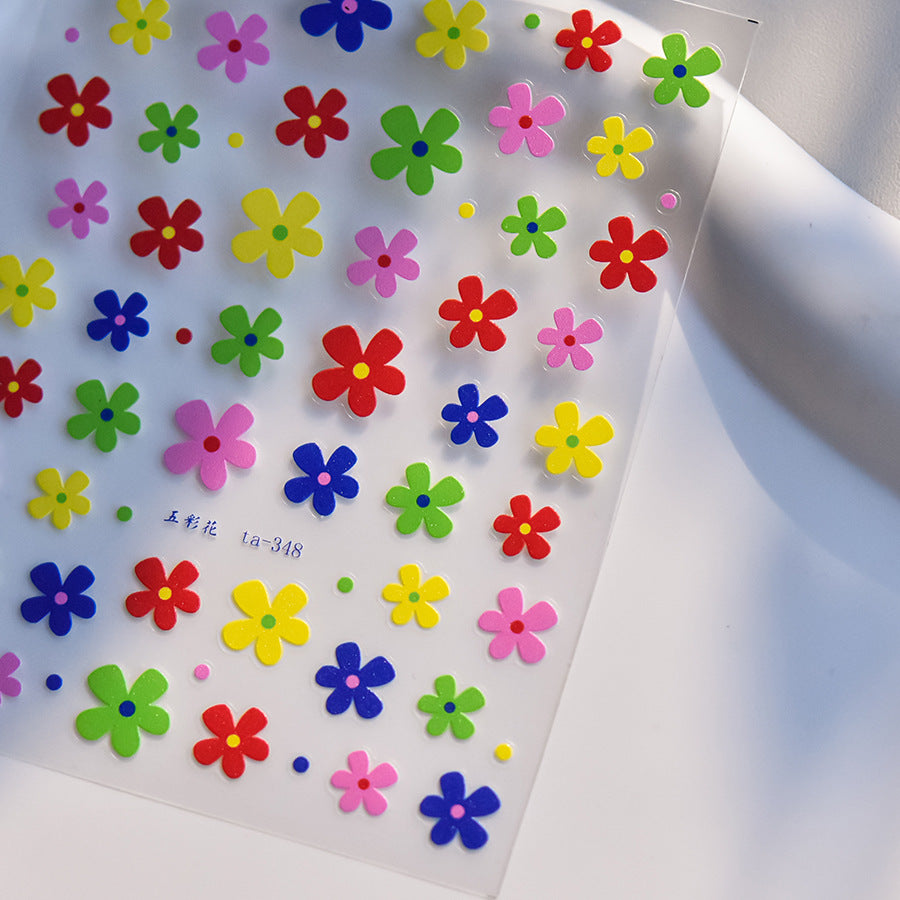 365nails: "Pastel Five-Petal Flower" – nail art stickers