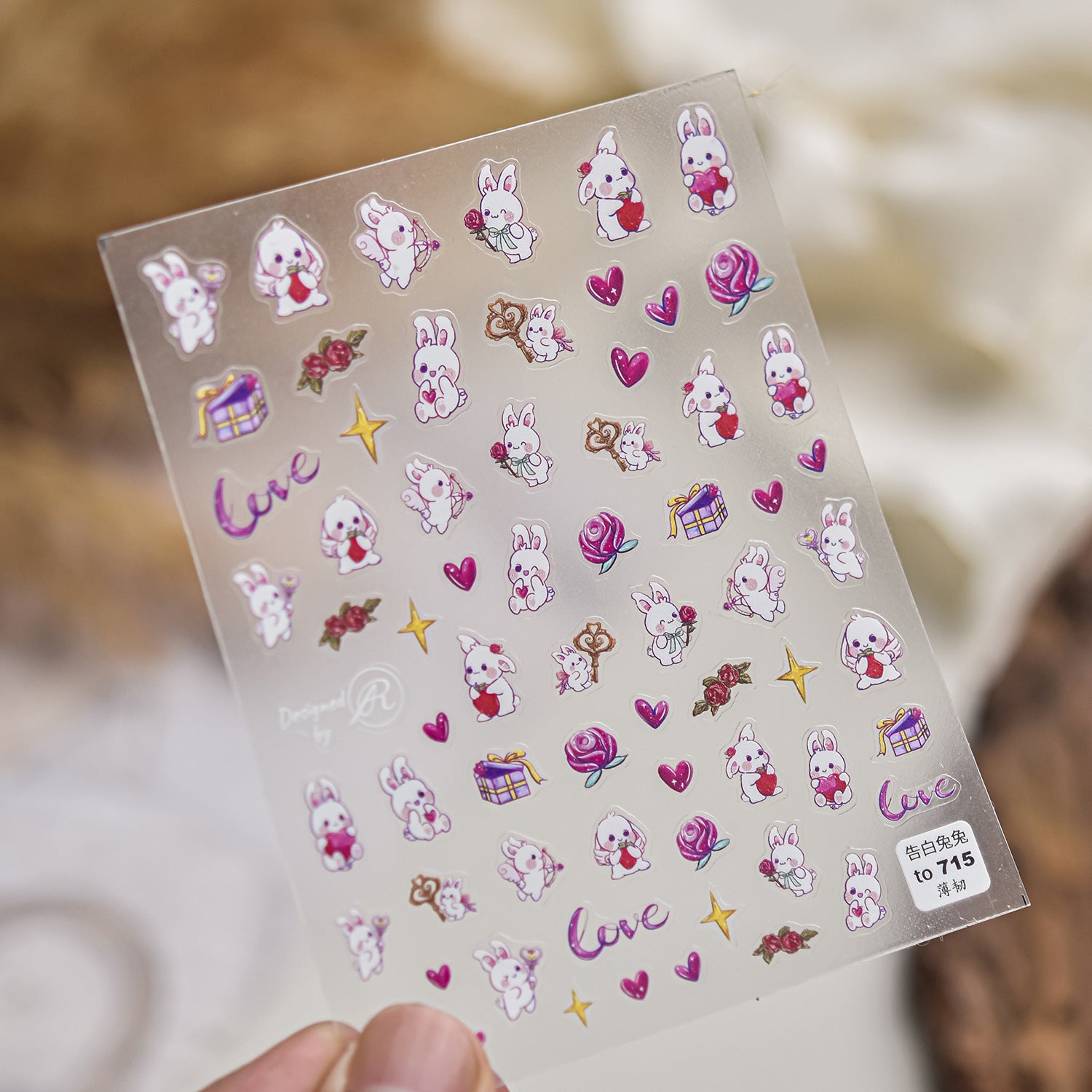 Luxury Teddy Bear: "Big Head Teddy" – 3D Embossed Nail Sticker