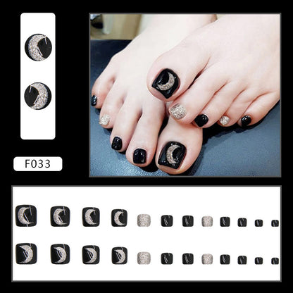 Unhas postiças com acabamento em unhas postiças Unhas postiças removíveis com acabamento em unhas postiças dos pés Unhas dos pés ｜365nails