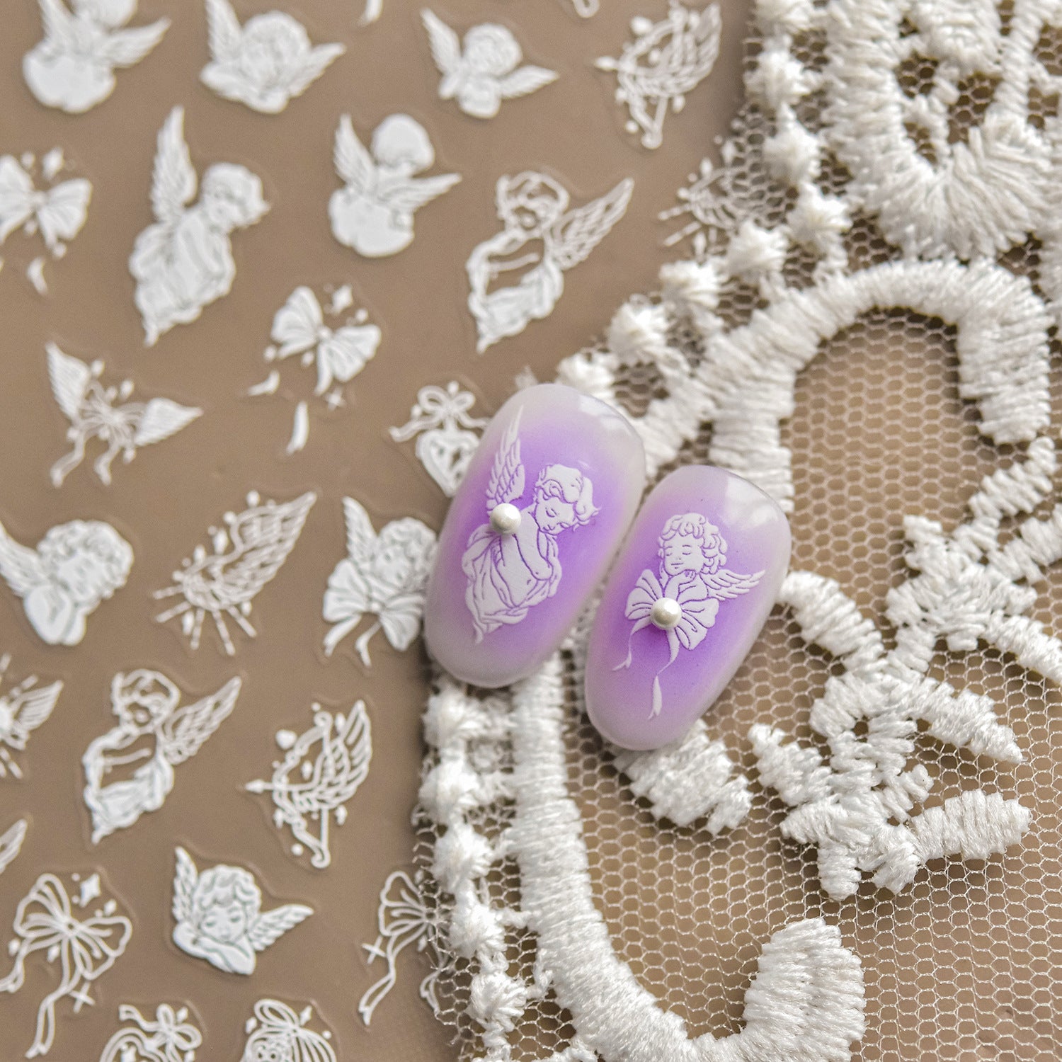 White Celestial Butterfly – 5D Embossed Ethereal Flutter Set