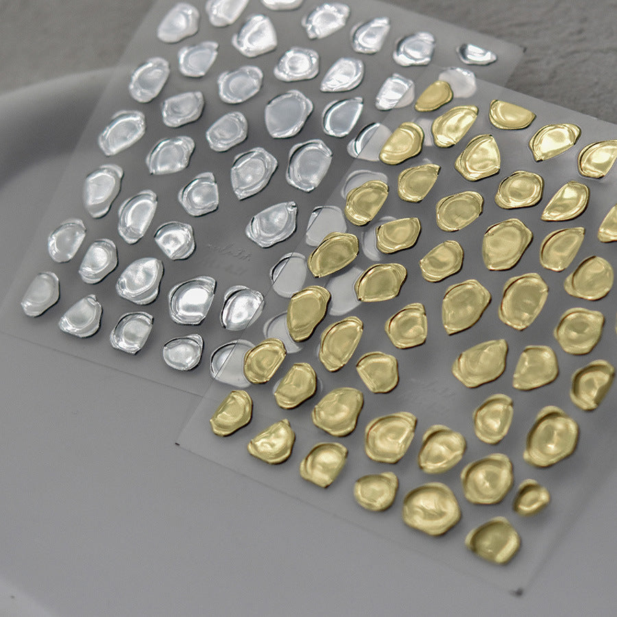 365nails: "Metallic Gold Abstract Dot" – nail art stickers