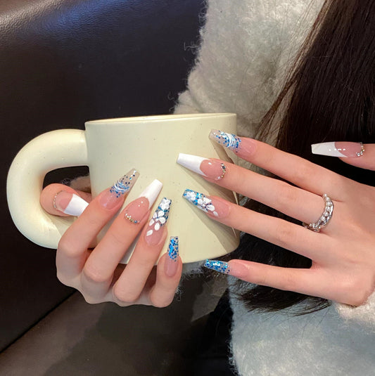 Pure handmade press on nails   nail art fake nails beauty | 365nails