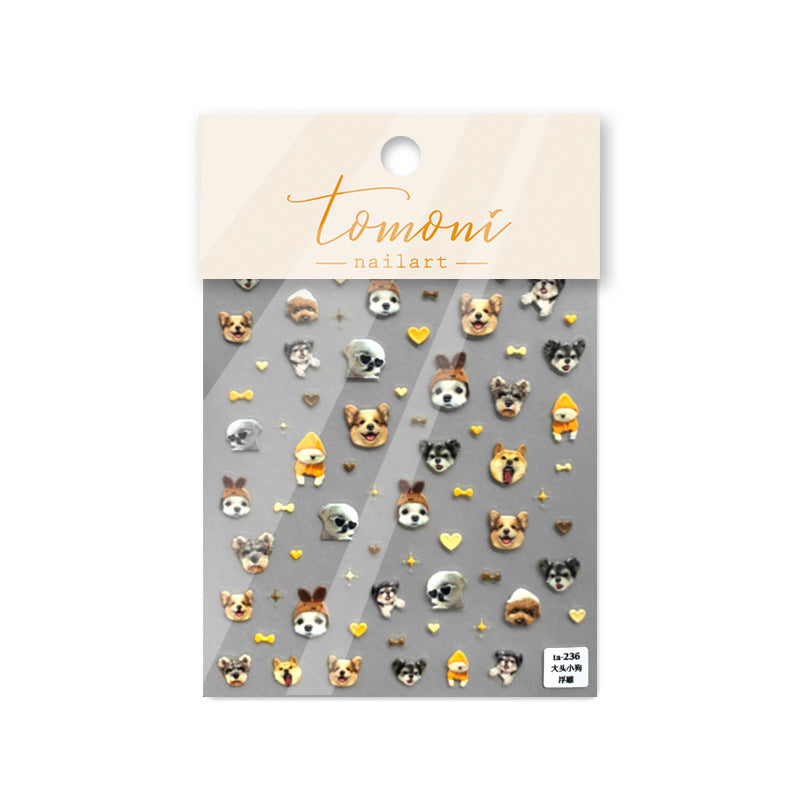 Cute Big Head Pets – Kawaii Animal Nail Art Set