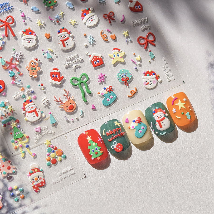 365nails: « Mini Noël multicolore » – autocollants pour ongles