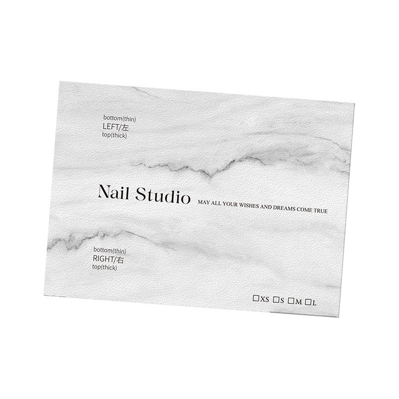 Horizontal White Display Cards for Press On Nail Sets (MOQ=50)