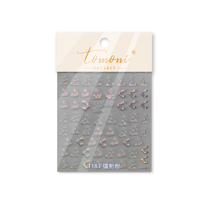 365nails: 무지갯빛 토성 구체 – 네일 아트 스티커