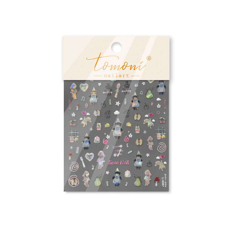 365nails: "Iridescent Bunny Party" – nail art stickers