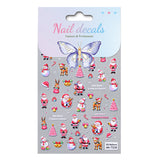 Original Christmas snowman manicure sticker 5D relief three-dimensional colored Christmas tree DIY nail sticker jewelry AA
