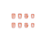 dark nude cream white love butterfly Press on finished  fake nail   nail  removable｜365nails