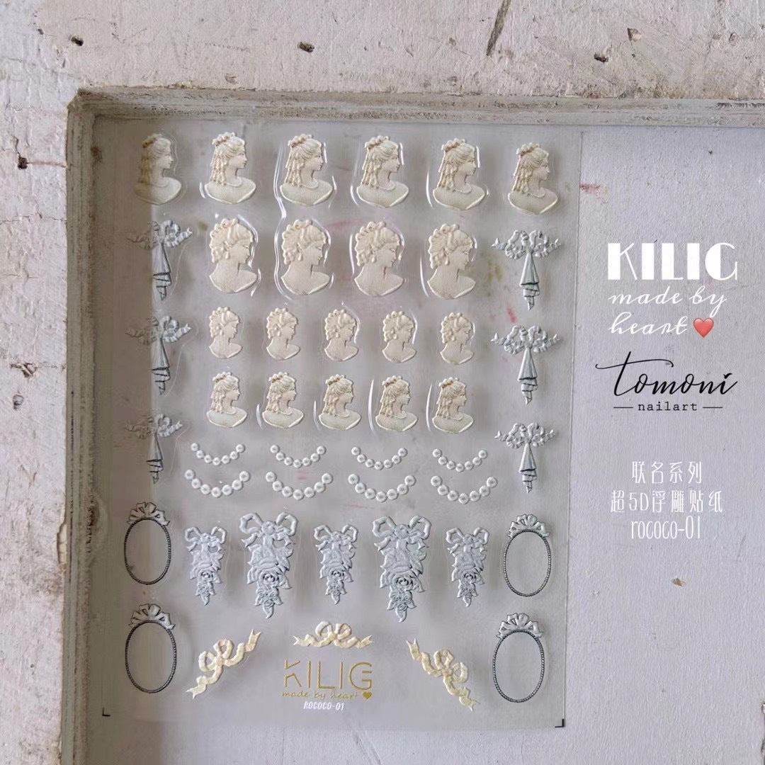 365nails: "Classical Sculpture Cameo" – nail art stickers