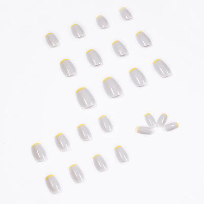 Dead leaf yellow French  for Press on, finished , fake nail, nail , nail , false nail.｜365nails