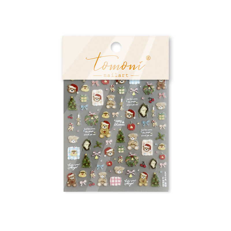 365nails: "Christmas Teddy Bear" – nail art stickers