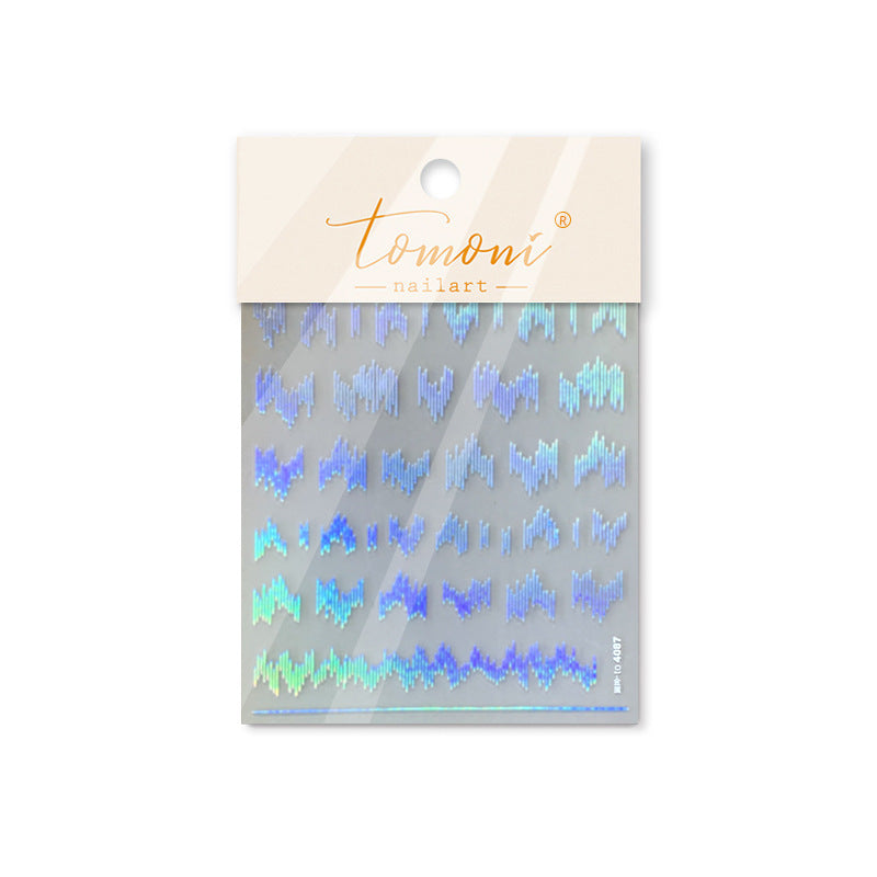 365nails: "Gradient Heartbeat Line" – nail art stickers