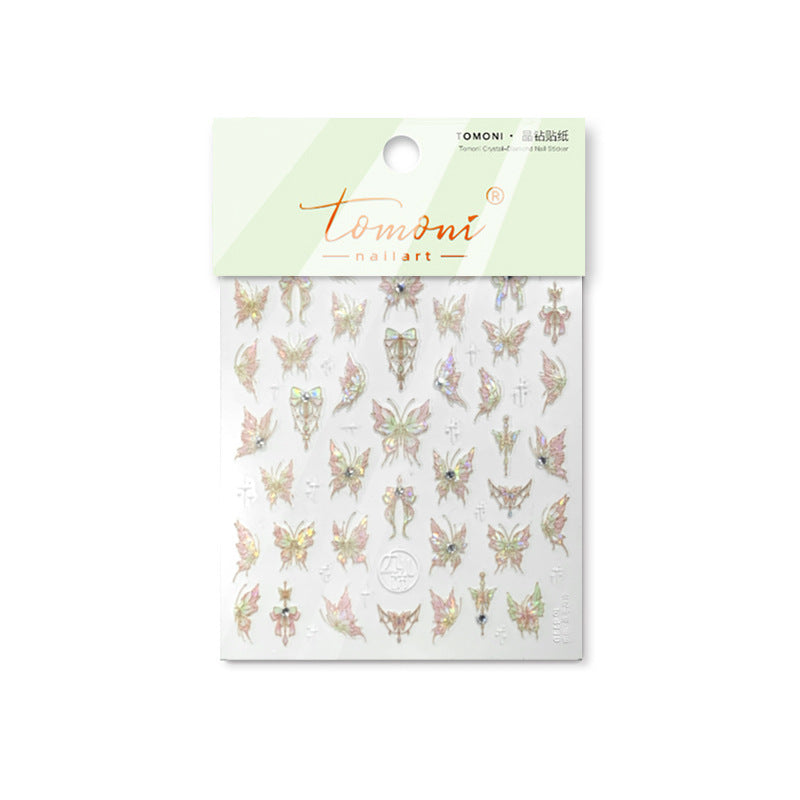 365nails: "iridescent crystal butterfly" – Nail Art Stickers