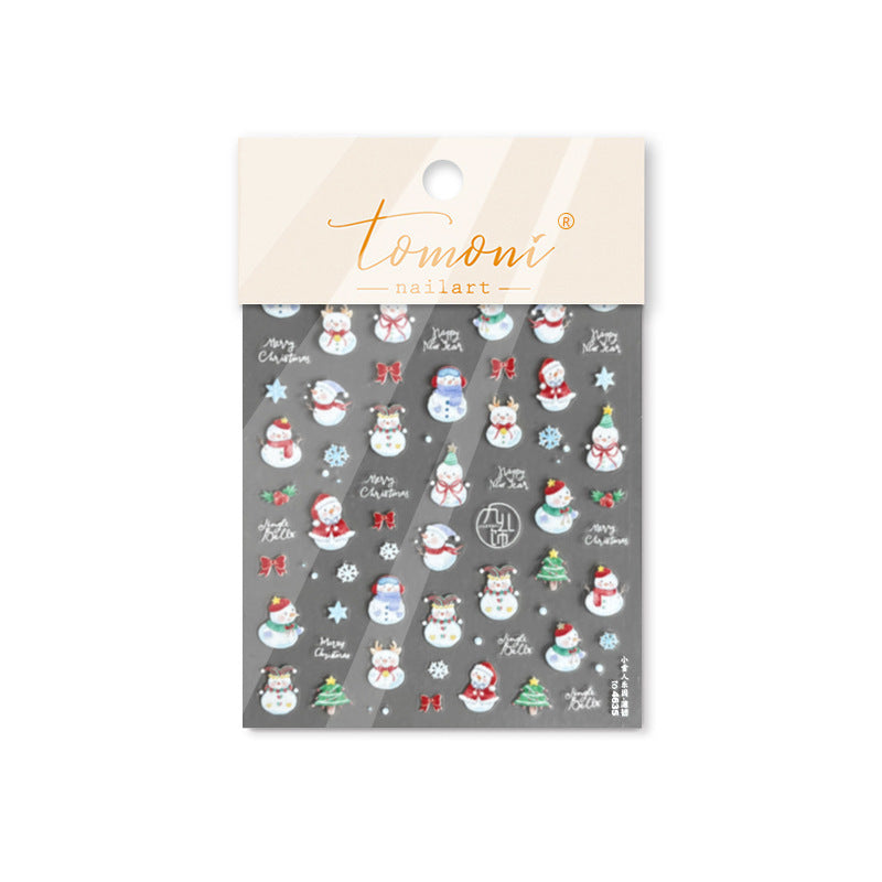 365nails: "Cute Snowman Christmas" – nail art stickers