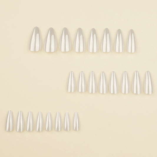 Simple new product coated wearable nail   solid color fake nail almond short wearable nail piece｜365nails